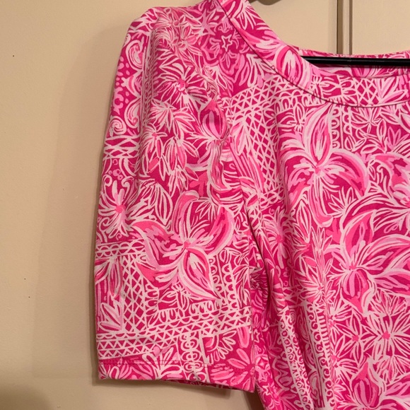 Lilly Pulitzer Harriet Dress in the print “Piñata Pink New Bloom On The Block” - Picture 4 of 8